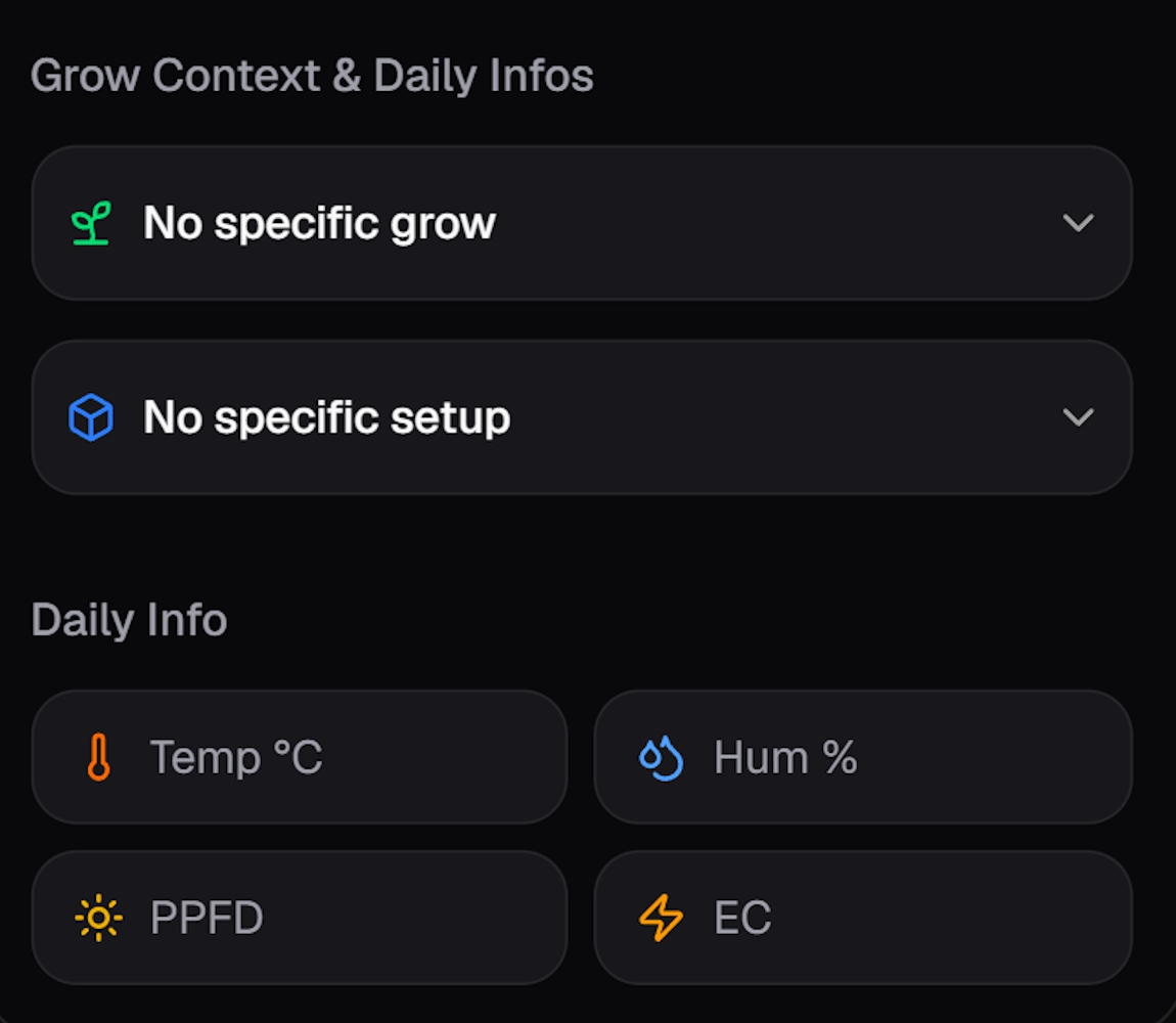 GrowHelper AI Assistant context (Dark)